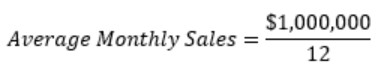 Average Monthly Sales Formula Average Monthly Sales Formula