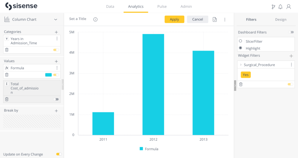 Analytical engine widget FULL 1024x544 Example data visualization in Sisense Fusion